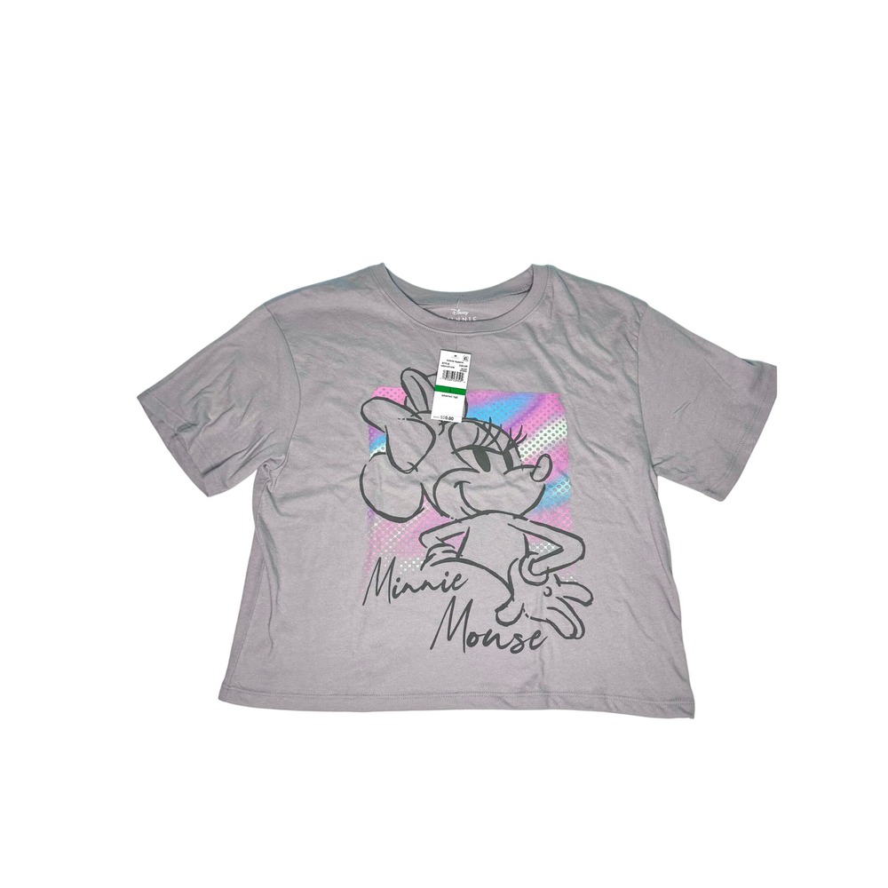 Disney‎ Minnie Mouse Graphic T-Shirt Grey Womens LargeNWT